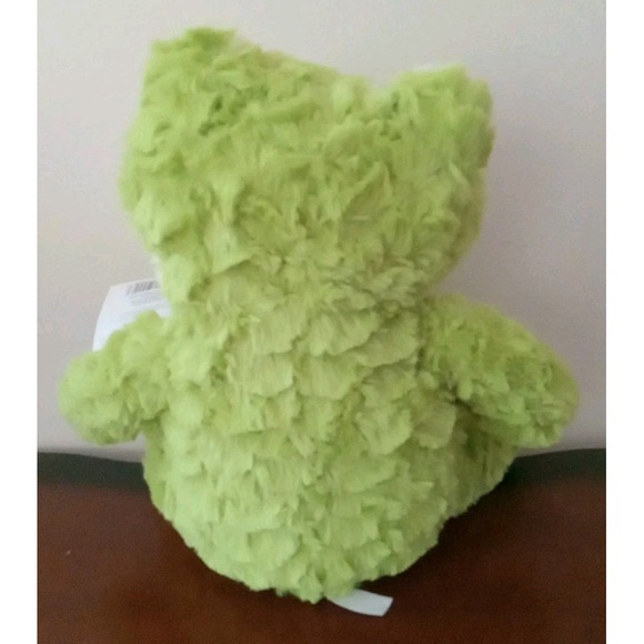 Frog plushie With Red Love Bow And Embroidered Heart On Foot NEW - Picture 7 of 10